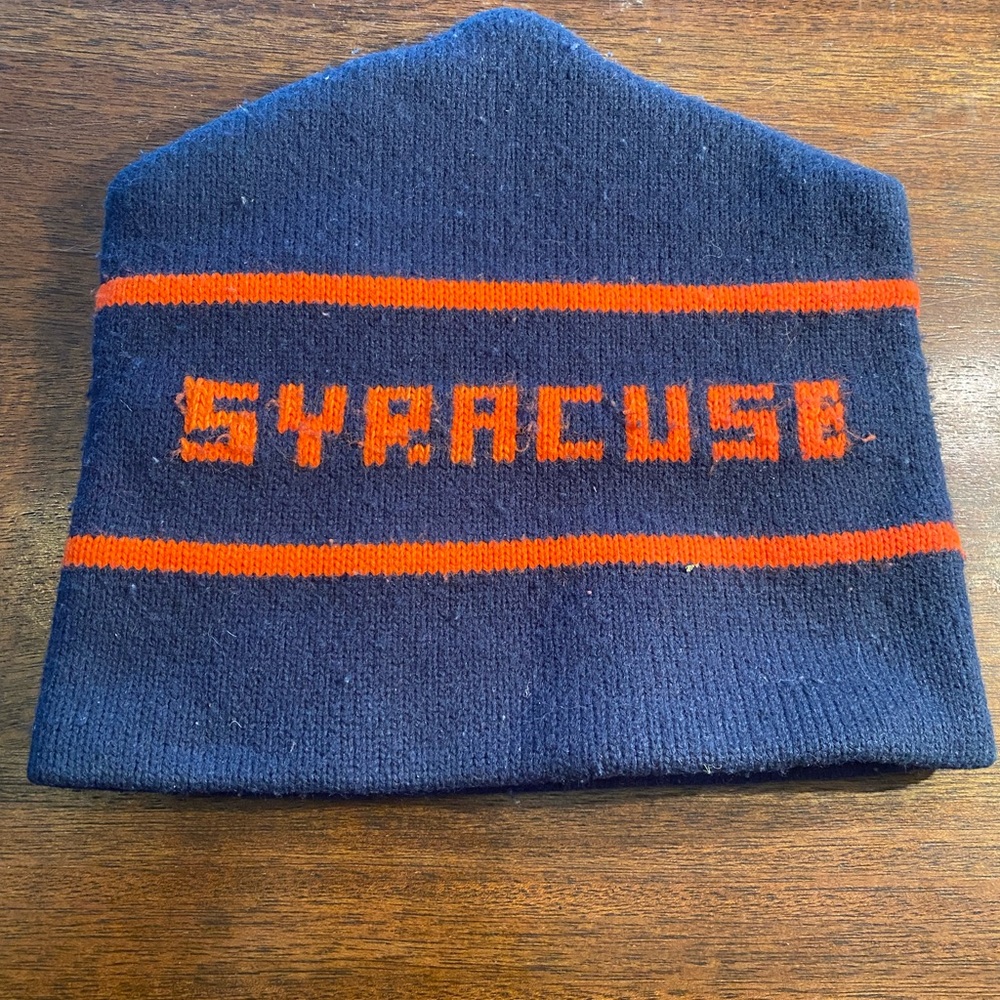 Syracuse University Navy and Orange Beanie Winter Hat